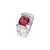 Alcross Gemstone Tension Set Ring - Red Cushion 2021-252