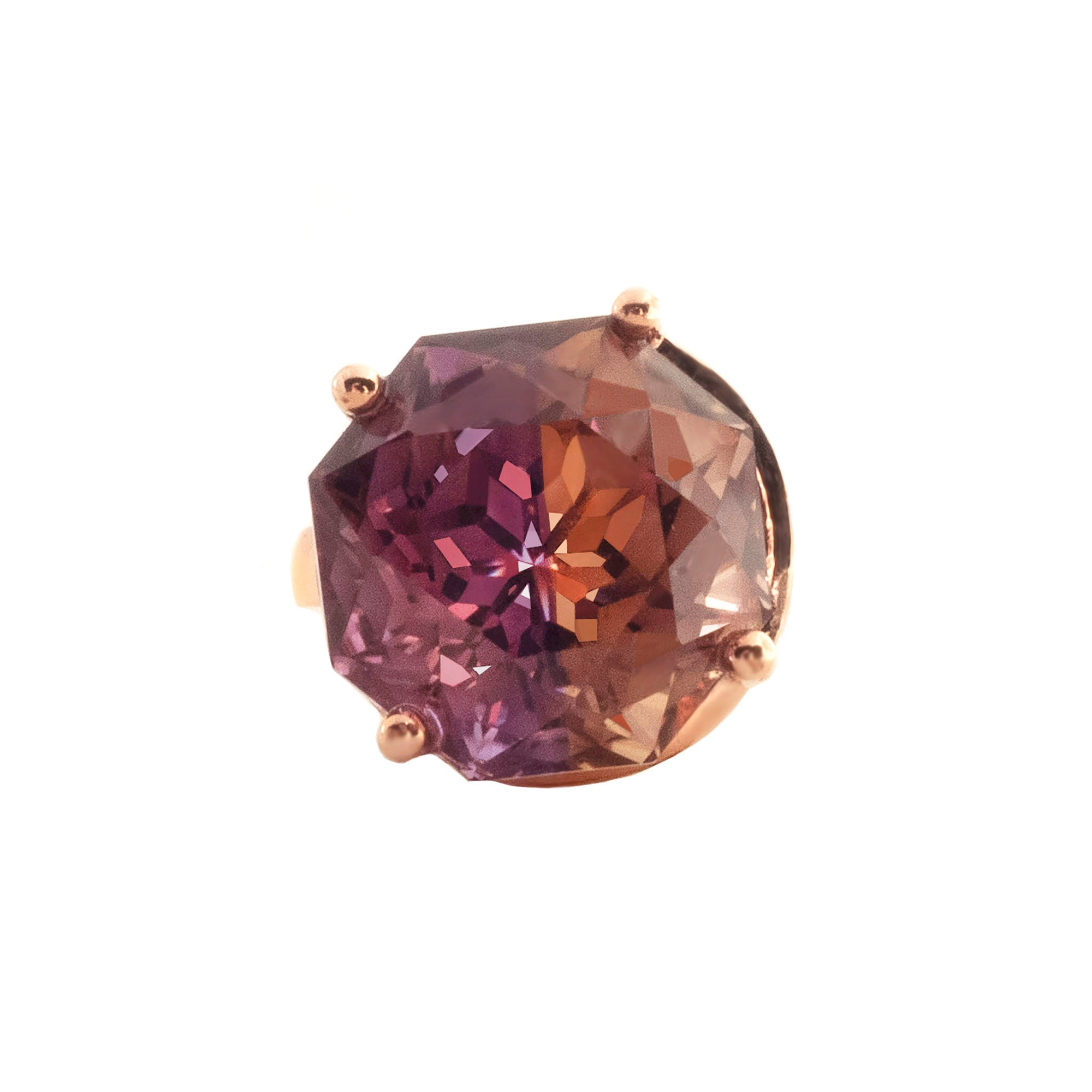 Twirl Gemstone Ring - Bicolour Octagonal 2022-103