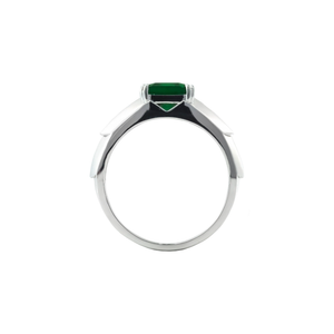 Benjames Chevron Gemstone Ring - Green Emerald