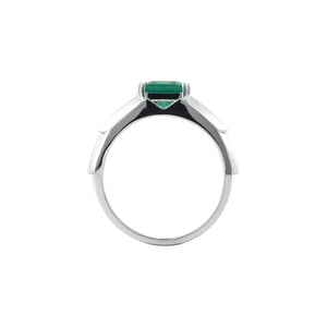 Benjames Chevron Gemstone Ring - Green Emerald 2022-104