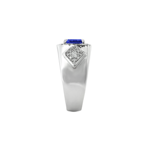 Harza Halo Gemstone Ring - Sapphire Emerald 2022-104