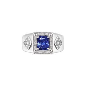 Harza Halo Gemstone Ring - Sapphire Emerald 2022-104
