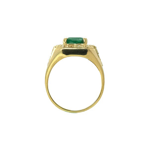 Alexza Octagonal Halo Ring - Green Emerald 2022-123