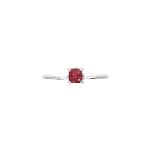 Petra Solitaire Ring - Red Cushion 2022-146