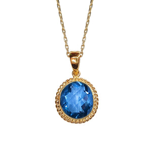 Grace Twisted Bezel Pendant - Colour Change Oval 2022-169