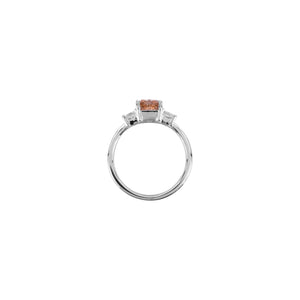 Viola Three Stone Ring - Brown Radiant 2022-189