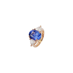 Nura Three Stone Ring - Sapphire Oval 2022-201