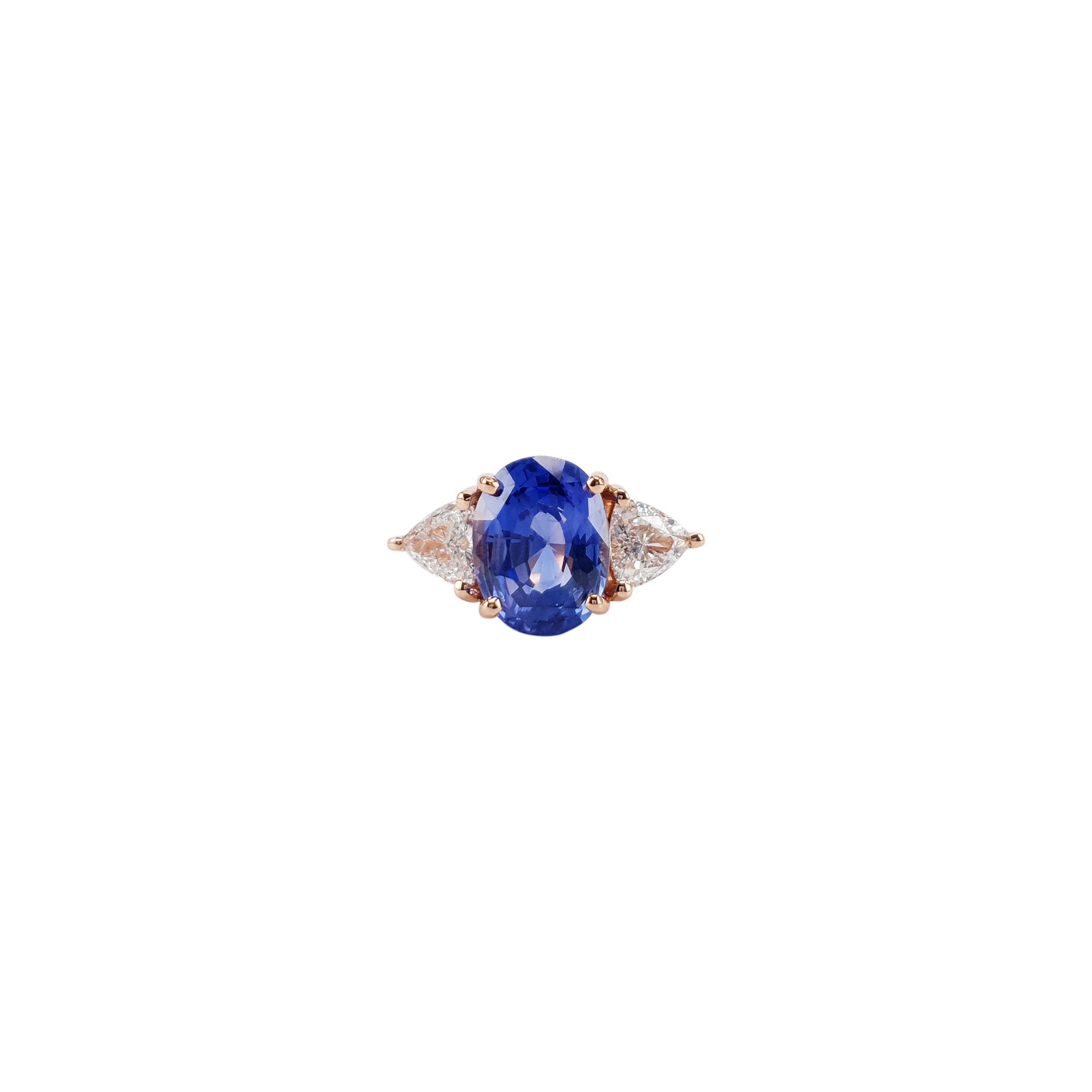 Nura Three Stone Ring - Sapphire Oval 2022-201