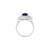 Dianon Double Halo Flower Gemstone Ring - Sapphire Oval 2022-222