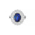 Dianon Double Halo Flower Gemstone Ring - Sapphire Oval 2022-222