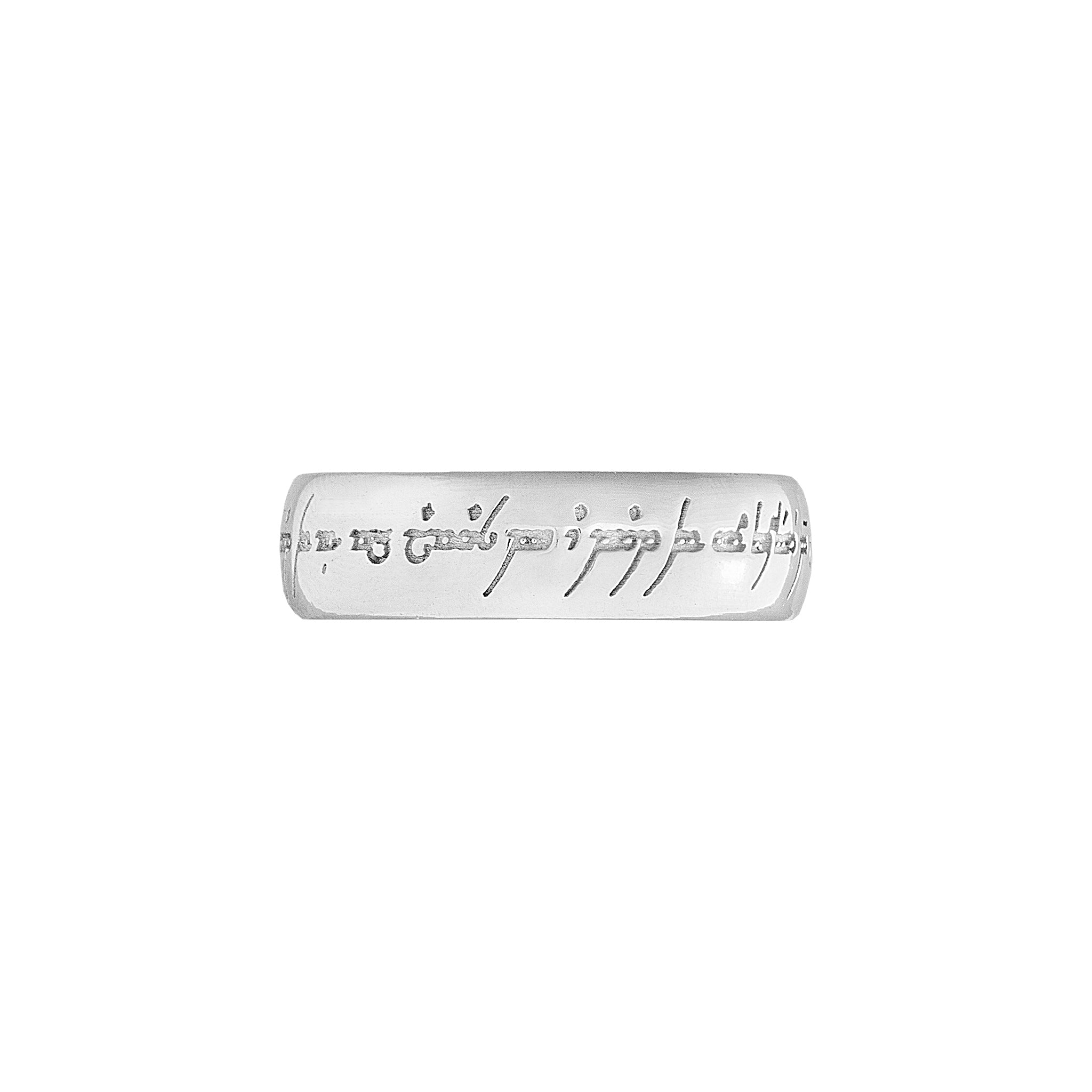 Tengwar Script Ring Tengwar Elvish Script Wedding Band 2022-235 - Autium Jewels