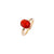 Petra Solitaire Ring - Red Oval 2022-236