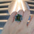 Renny Fancy Shape Cluster Ring - Green Oval 2022-238