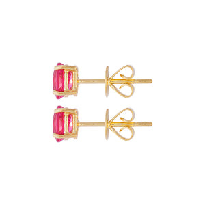 Lili Gemstones Ear Studs - Pink Oval 2022-250