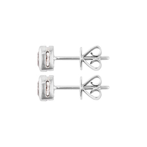 Lili Diamond Bezel Ear Studs - Grey Cushion 2022-251