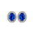 Lily Halo Earrings - Sapphire Oval 2023-005