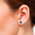 Lily Halo Earrings - Sapphire Oval 2023-005