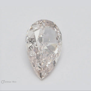 Fancy Light Orangy Pink Diamond Pear 1.02CT GIA M595