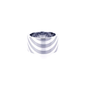 Dazzle Titanium Thick Flat Fusion Ring AG412