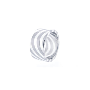 Dazzle Titanium Thick Flat Fusion Ring AG412