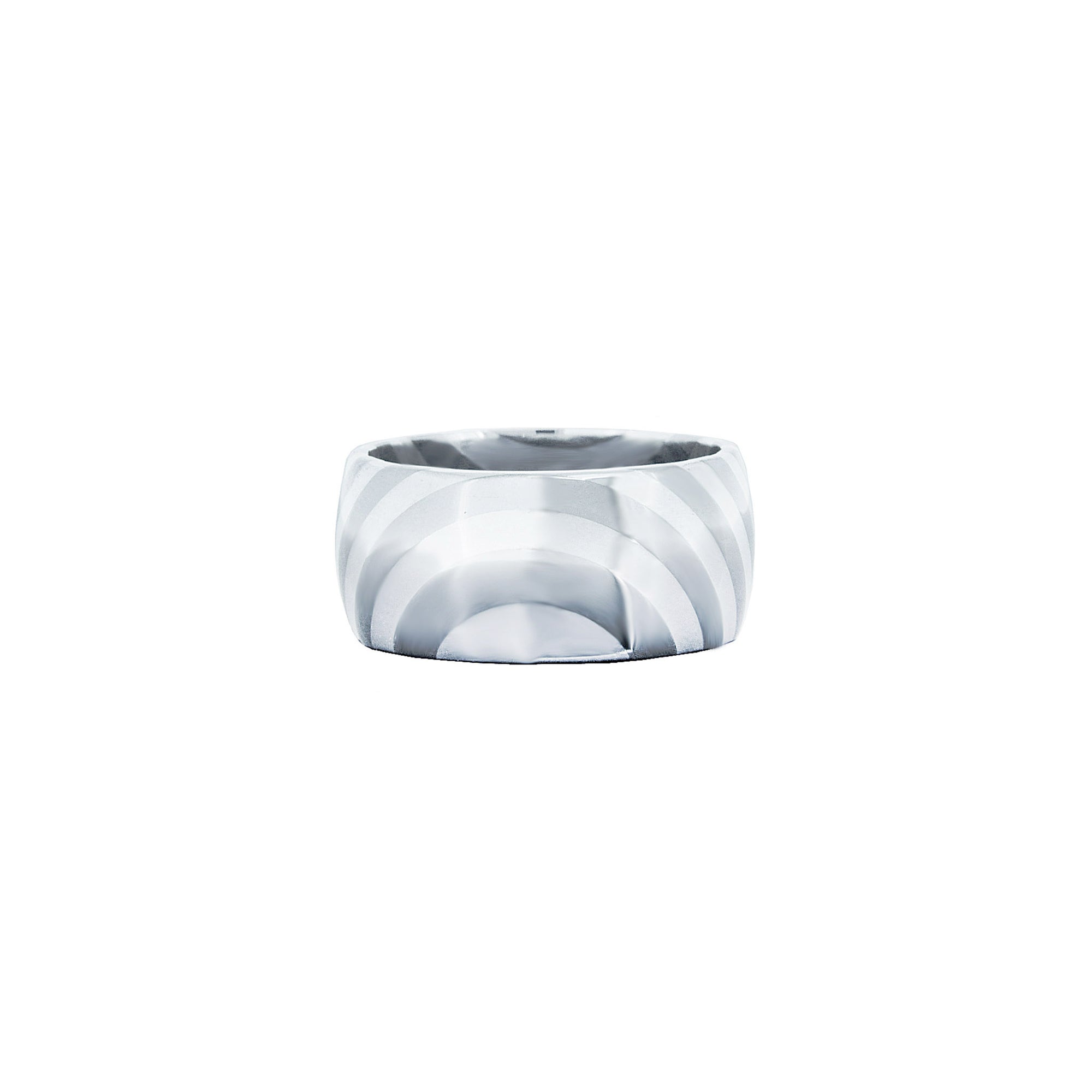 Dazzle Titanium Light Rounded Fusion Ring AG414