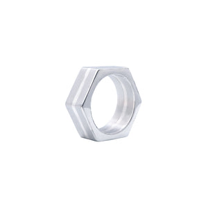 Escher-One Line Hexagonal Fusion Ring AG303