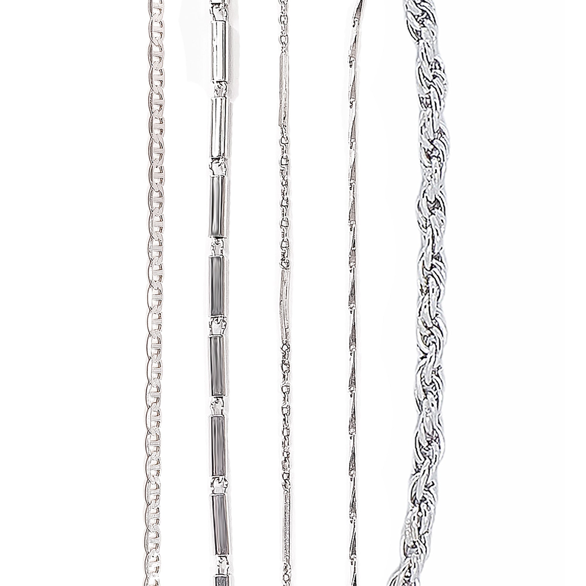 925 STERLING SILVER CHAINS - FANCY DRESS CHAINS AG601 - AG607