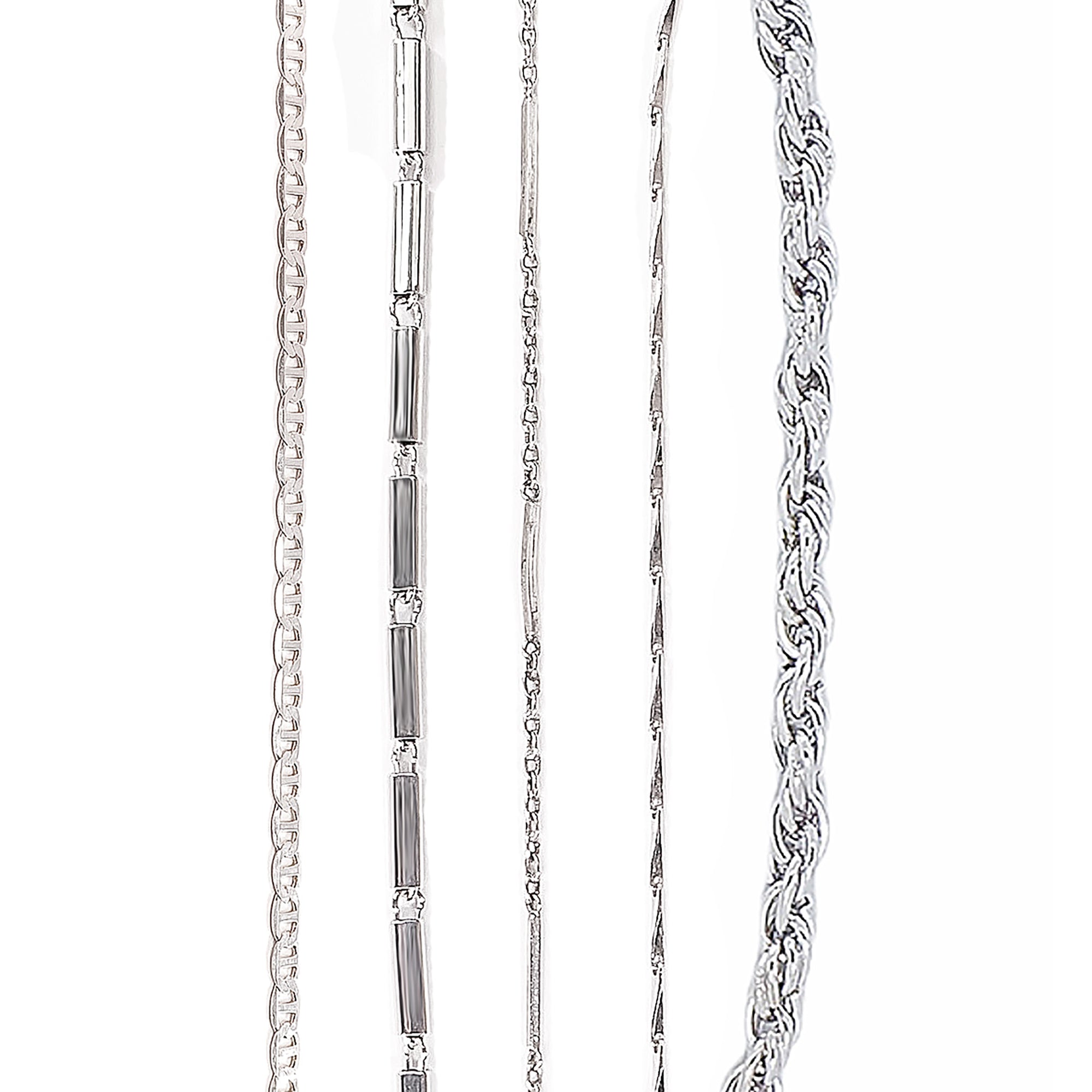 925 STERLING SILVER CHAINS - FANCY DRESS CHAINS AG601 - AG607