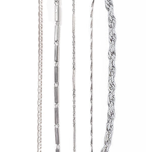 925 STERLING SILVER CHAINS - FANCY DRESS CHAINS AG601 - AG607