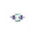 Viola Three Stone Ring - Green Emerald AG738