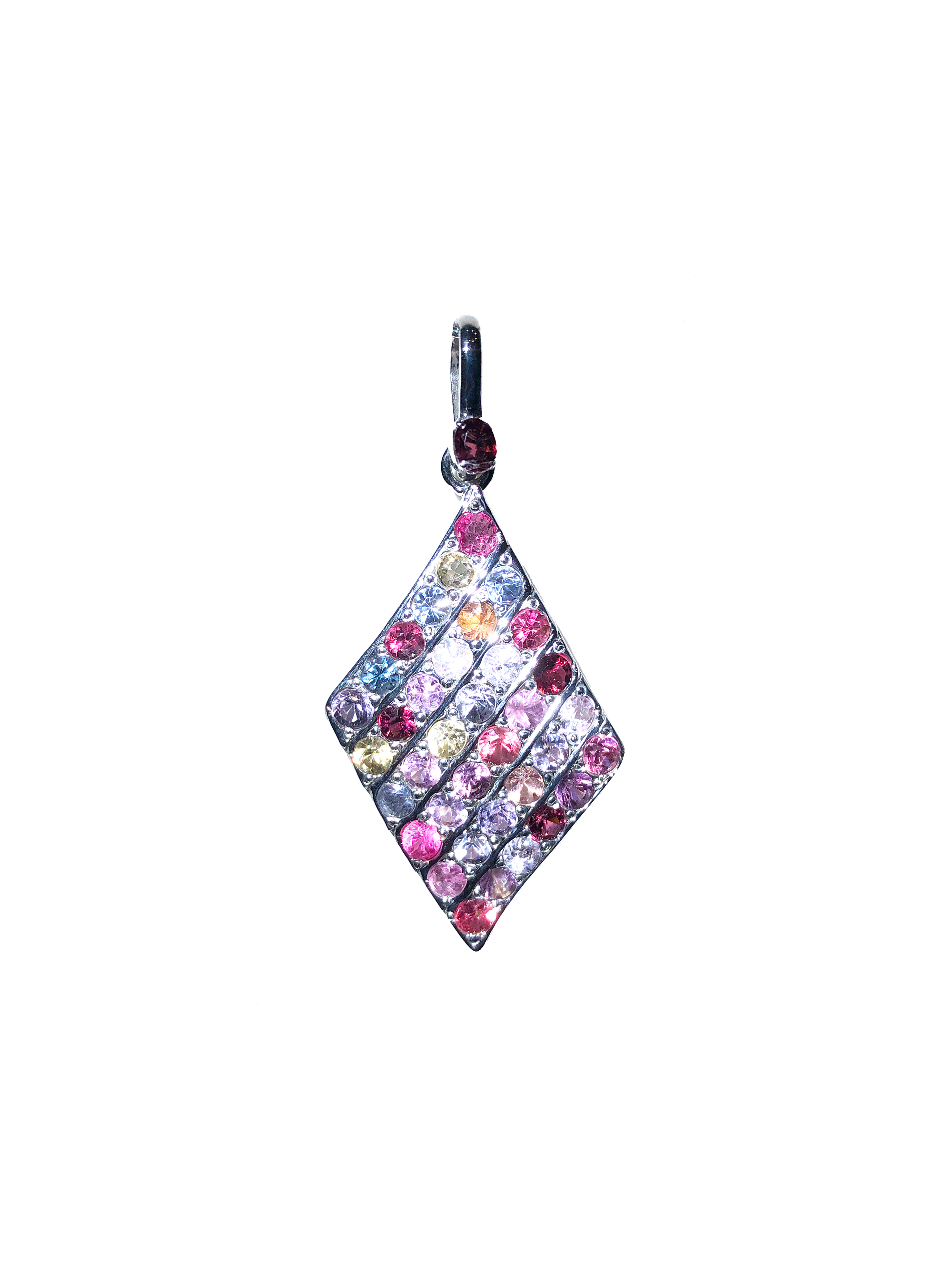 925 Silver Pendants - Multicolour Spinels AG794