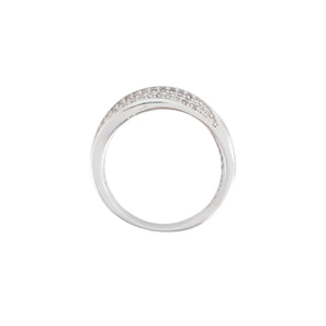 Esthera Double Rows Half Eternity Ring AG799-13.5