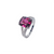 Agnesa Split Shank Solitaire Gemstone Ring - Pink Long Cushion 2021-197