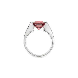 Alcross Gemstone Tension Set Ring - Red Cushion 2021-252