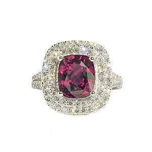 Anthio Double Halo Ring - Pink Long Cushion 2019-69