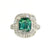 Anthio Double Halo Ring - Green Long Cushion 2019-69