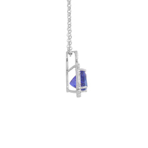 Armas Halo Gemstone Pendant - Tanzanite Trillion 2022-071