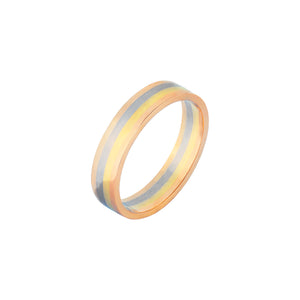 GG Quartrize - Rose Thin Fusion Gold Ring AU060