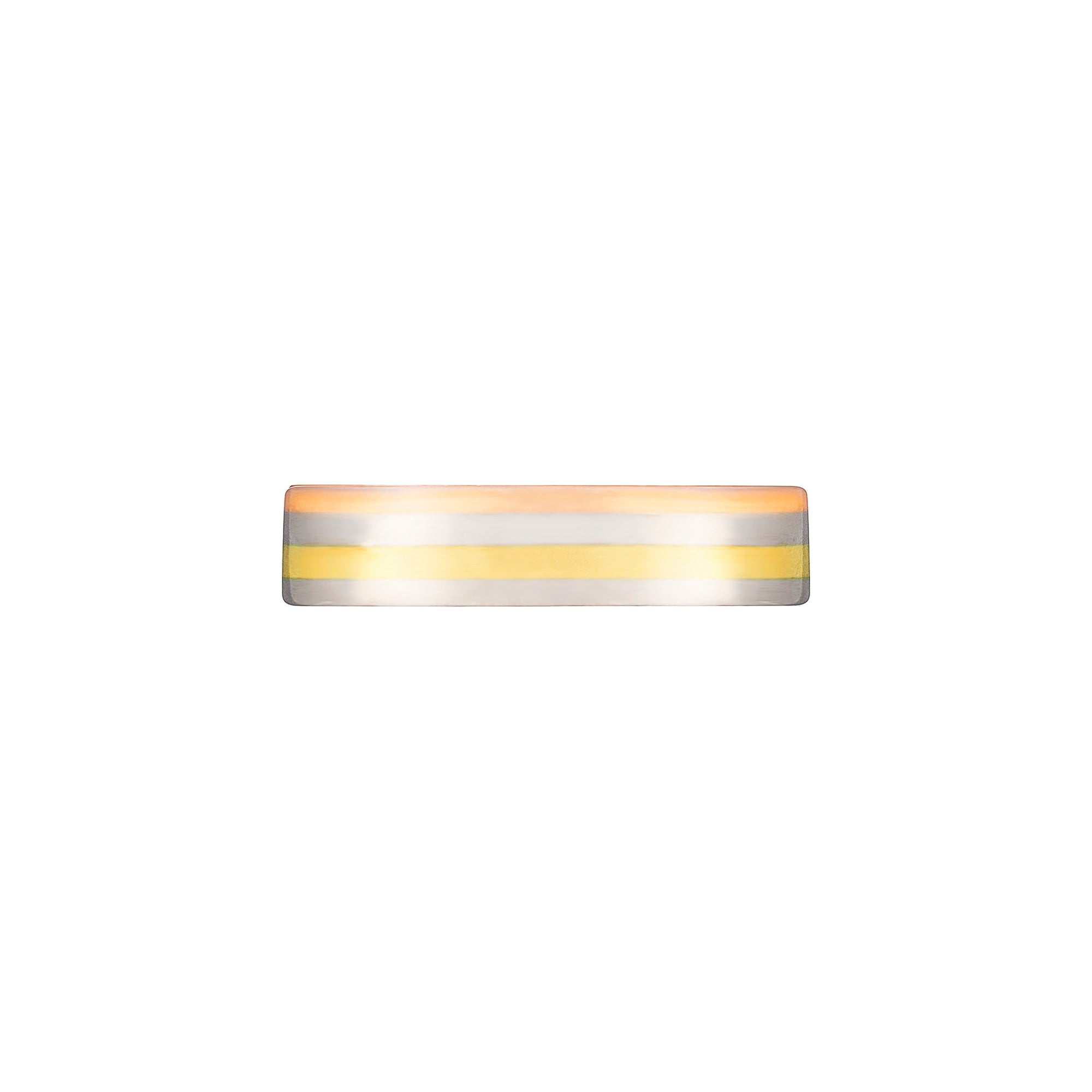 GG Quartrize - White Thin Fusion Gold Ring AU062
