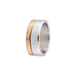 Tatlin Steel 5D Fusion Gold Ring AU088 AU089