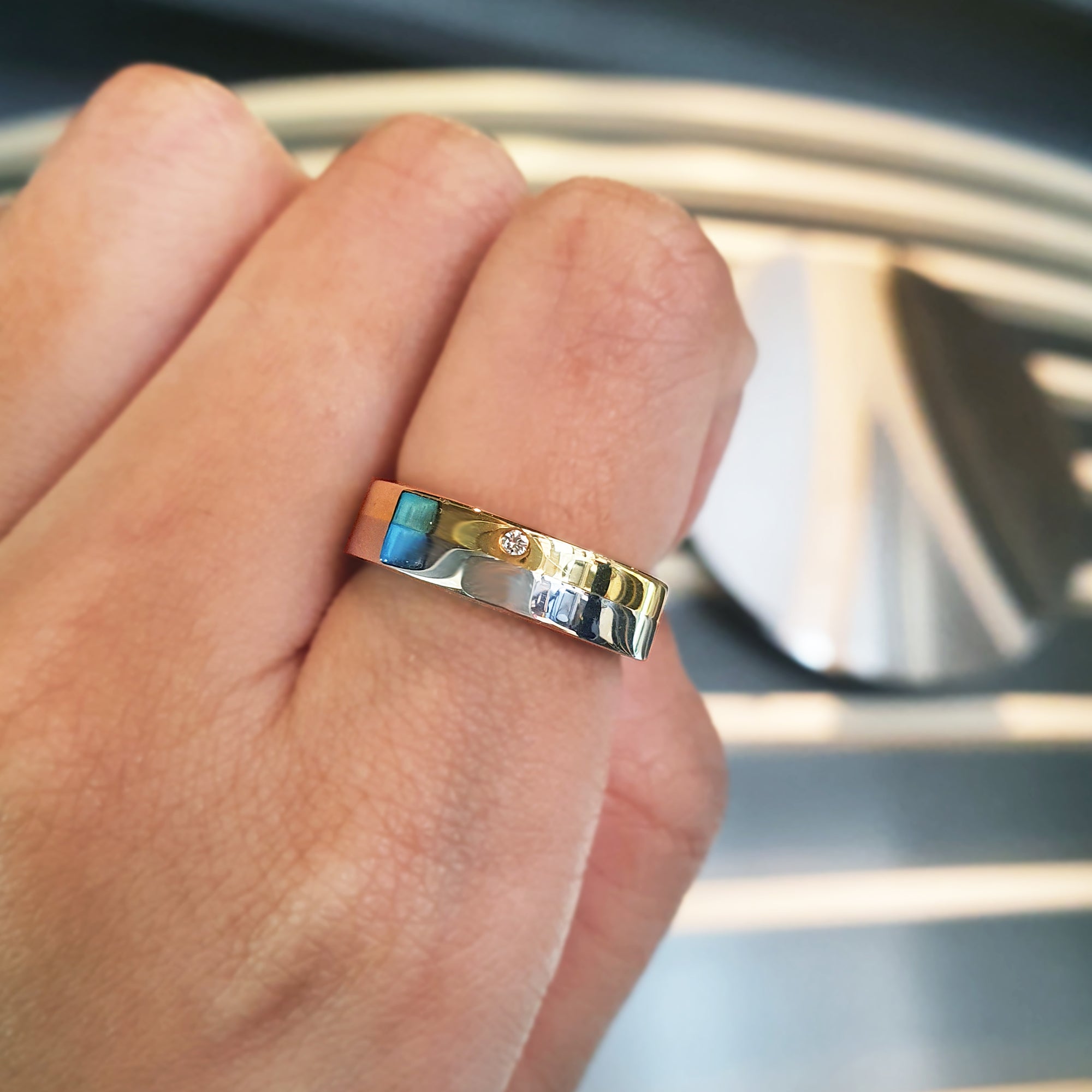 RJ Steel Fusion Gold Ring AU132