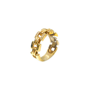 Nikito Buckle 18k Yellow Gold Ring AU151