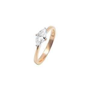 Uno Jean Marquise Solitaire Ring 0.5CT AU327
