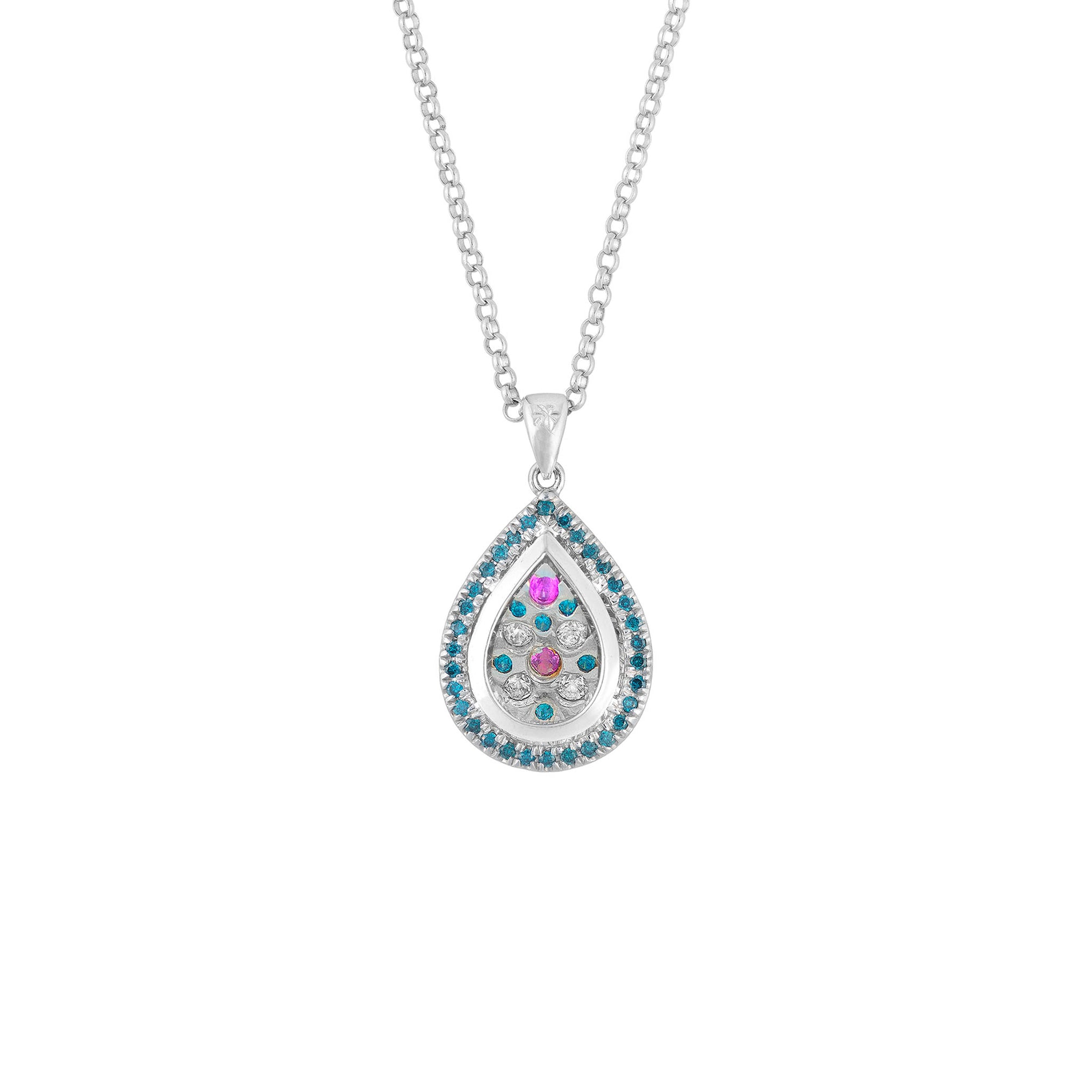 Dancing Blue Diamond Pendant AU342