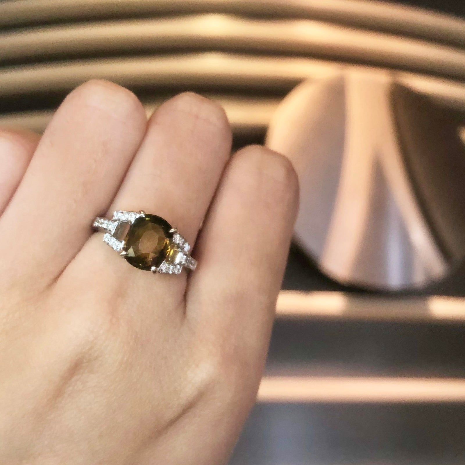 Isimo Alexandrite Oval Gemstone Ring AU347