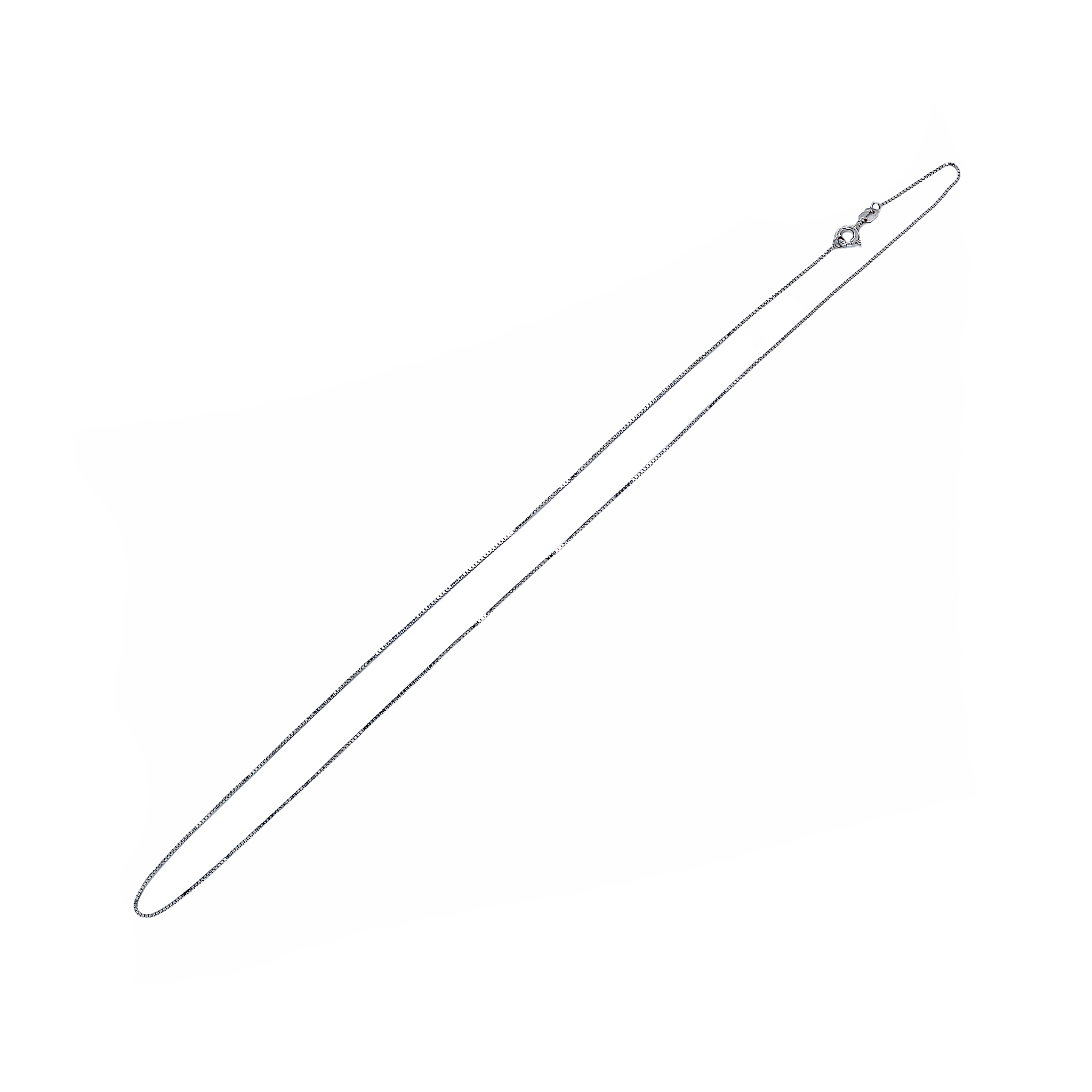 18K WHITE GOLD CHAINS - ROLO, BOX, SPIGA CHAINS AU329 AU330 AU336 AU349 AU352