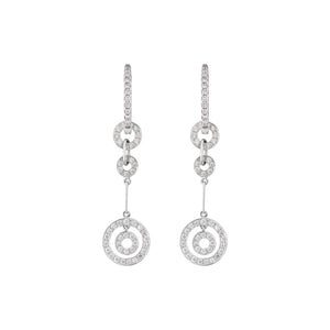 Swarov Circles Detachable Drop Down Earrings AU363