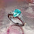 Tiara Three Stone Ring - Paraiba Pear AU365-13