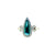 Rezia Green Tourmaline Teardrop Halo Ring AU366-14 W200