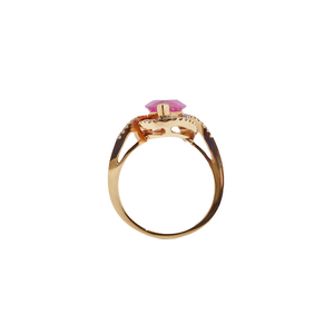 Meria Pink Tourmaline Marquise Halo Ring AU367-14 W202